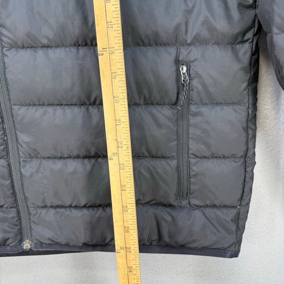 Eddie Bauer Puffer Down Coat Men's L Black Jacket Hooded Outdoor Gear Hiking - Picture 12 of 12